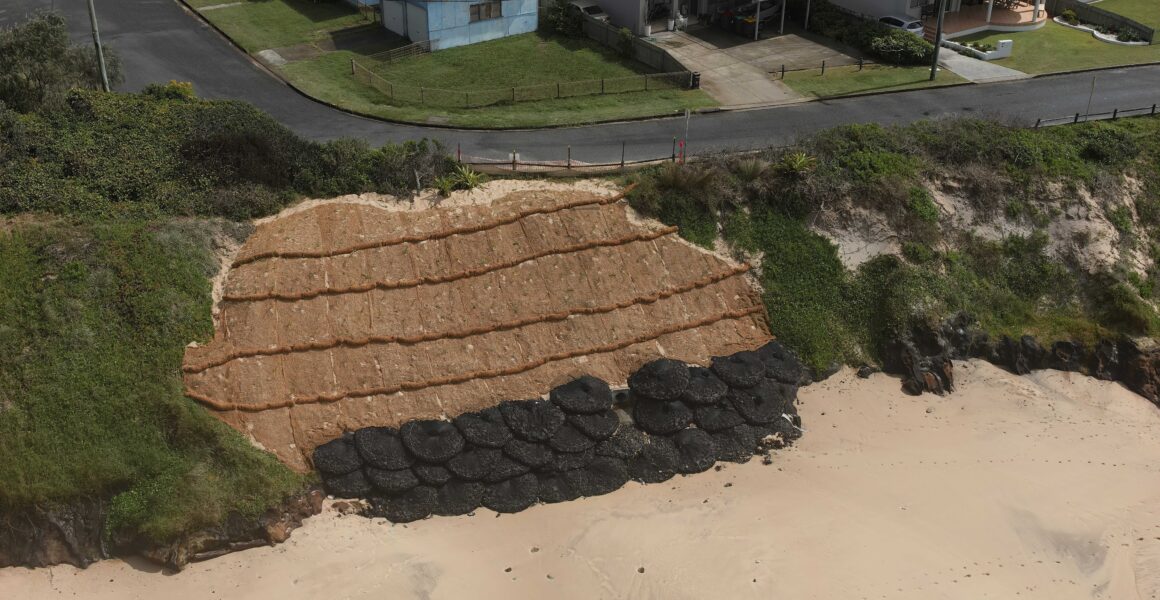 coastal erosion, sand dune protection, rock bags, gabion basket, reno mattress, scour protection, silt control, retaining wall, environmental protection