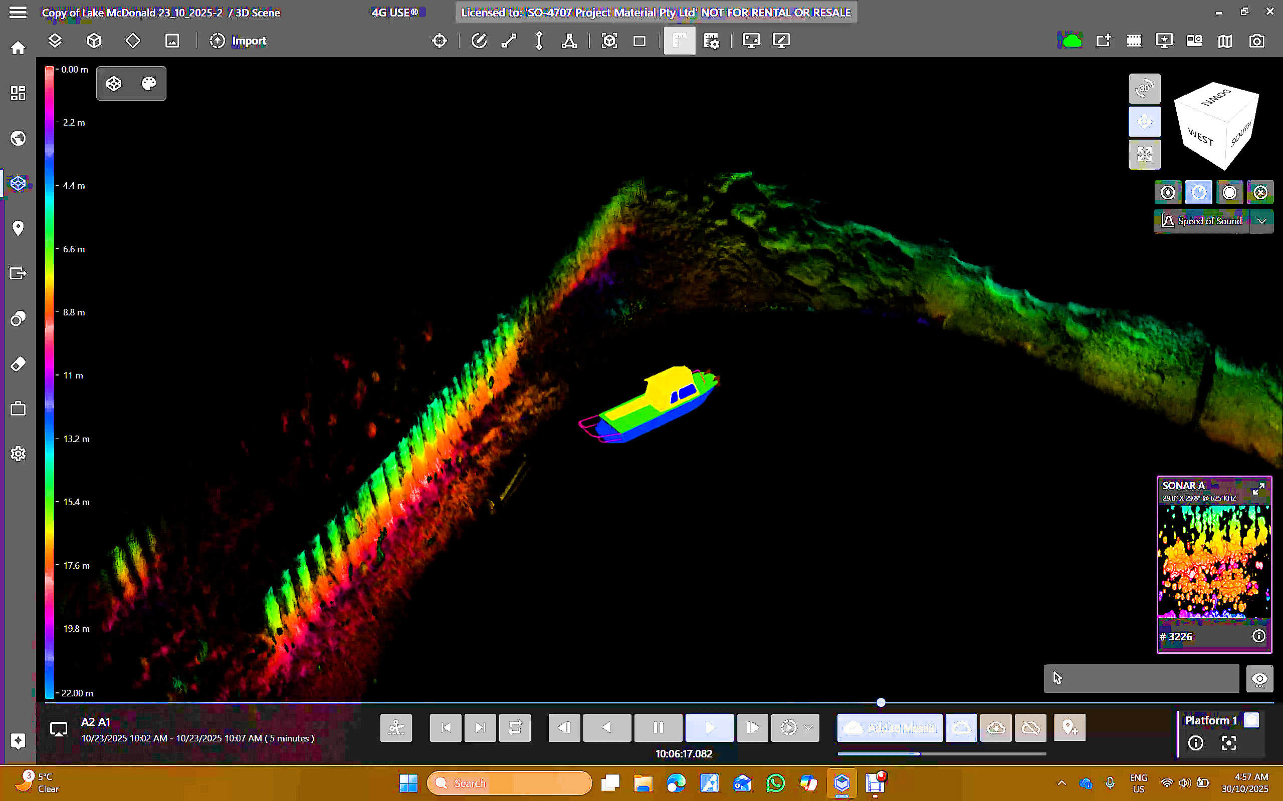 scour protection sub surface, 3d active sonar, rock bags, gabions, erosion control