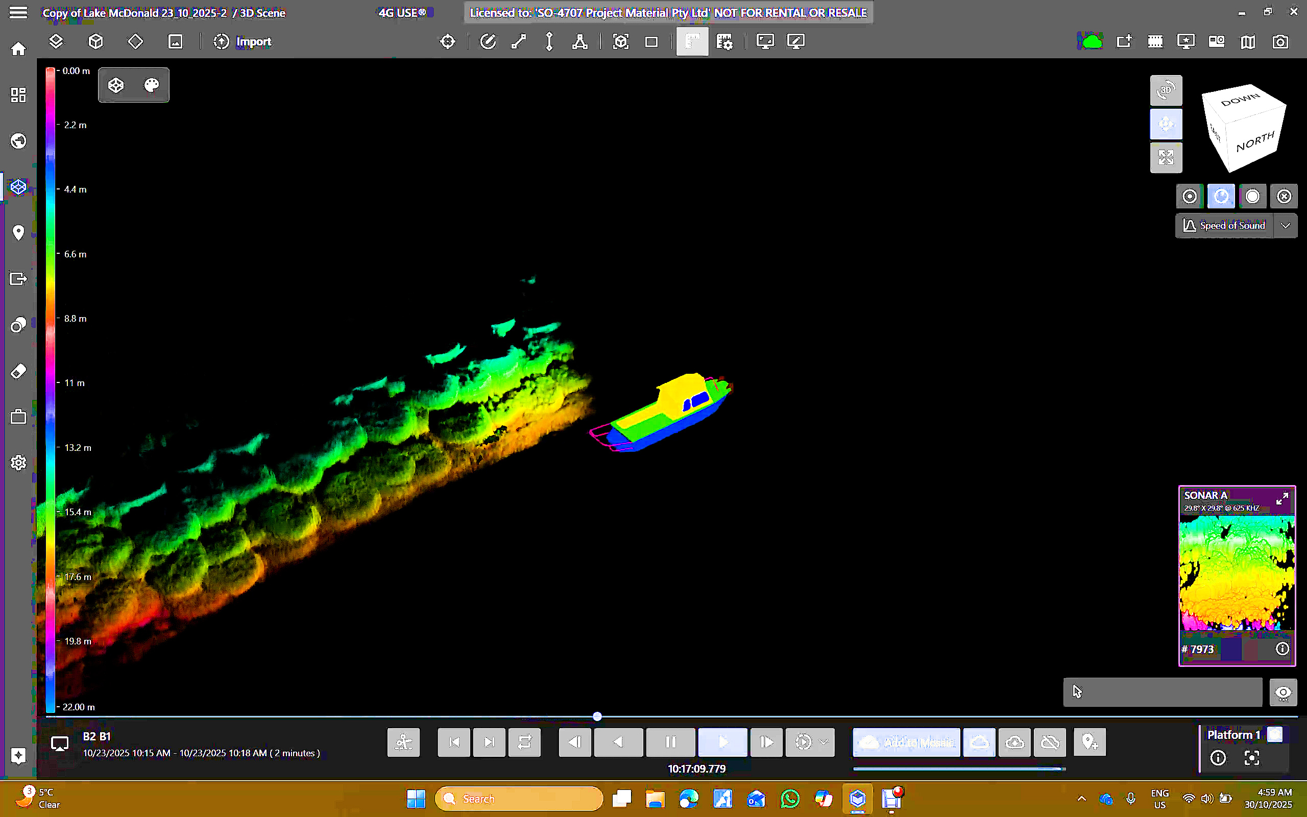 scour protection sub surface, 3d active sonar, rock bags, gabions, erosion control